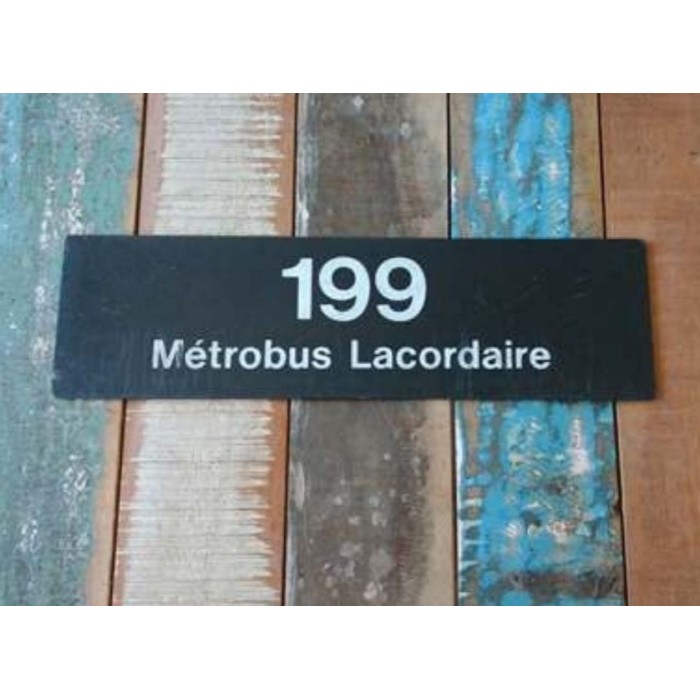 Panneau d’identification STM - 199 Métrobus Lacordaire